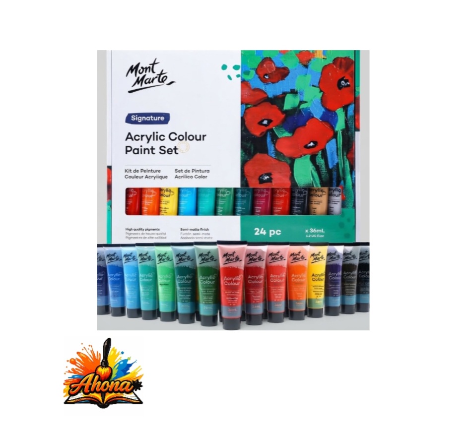 Mont Marte Acrylic  Paints Signature 24pc x 36ml (0.4 US