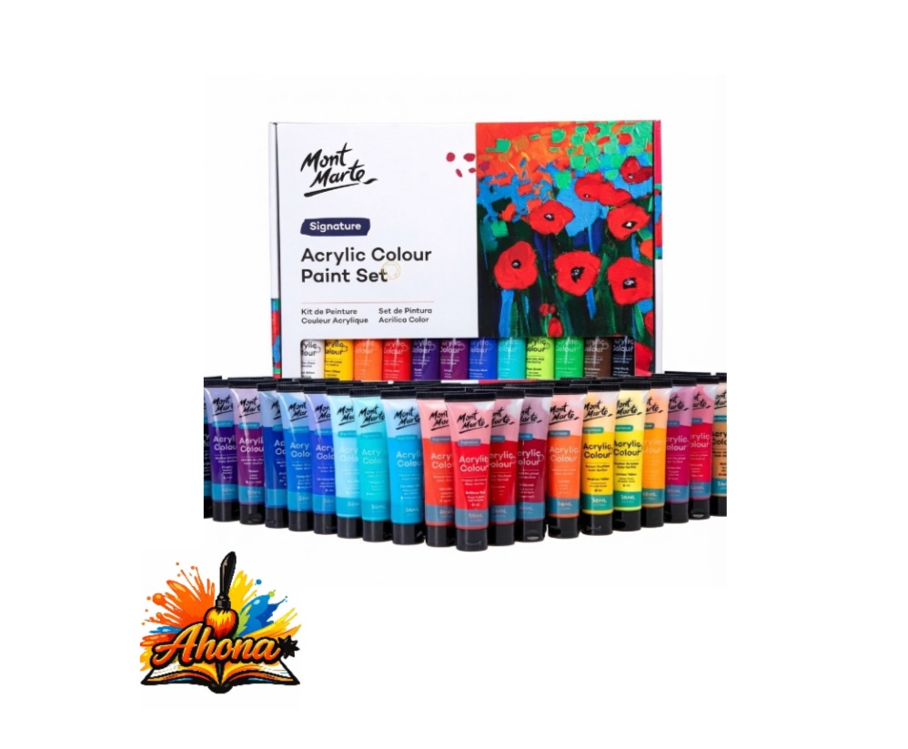 Mont Marte Acrylic Paints Signature 48pc x 36ml (1.2 US fl.oz)
