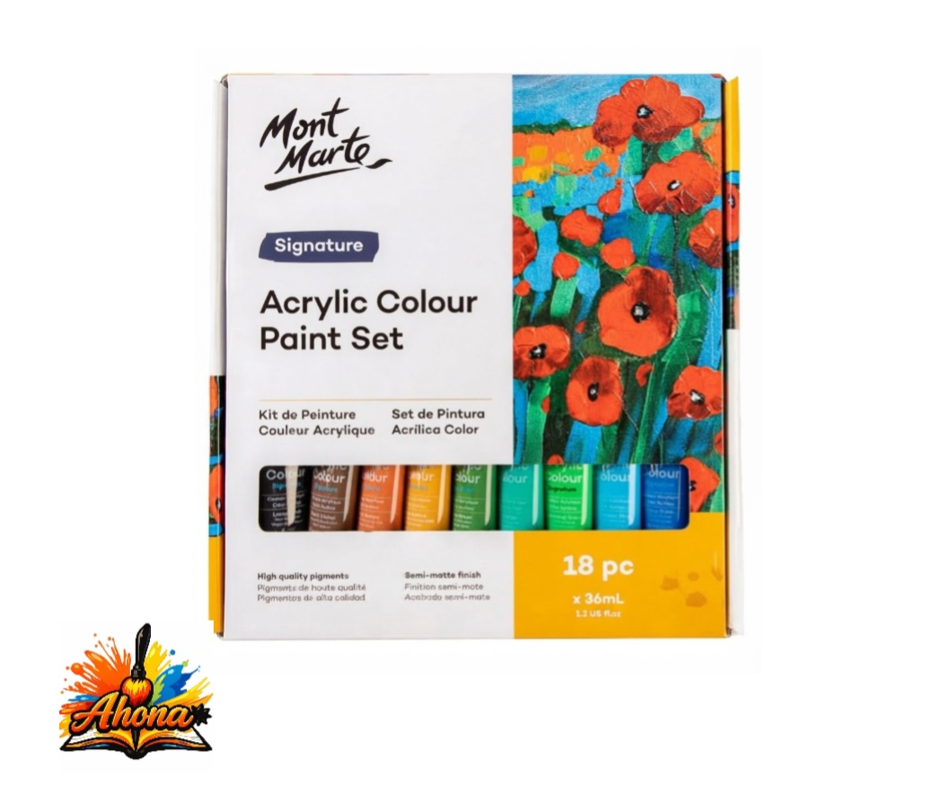 Mont Marte Acrylic Paints Signature 18pc x 36ml (0.4 US