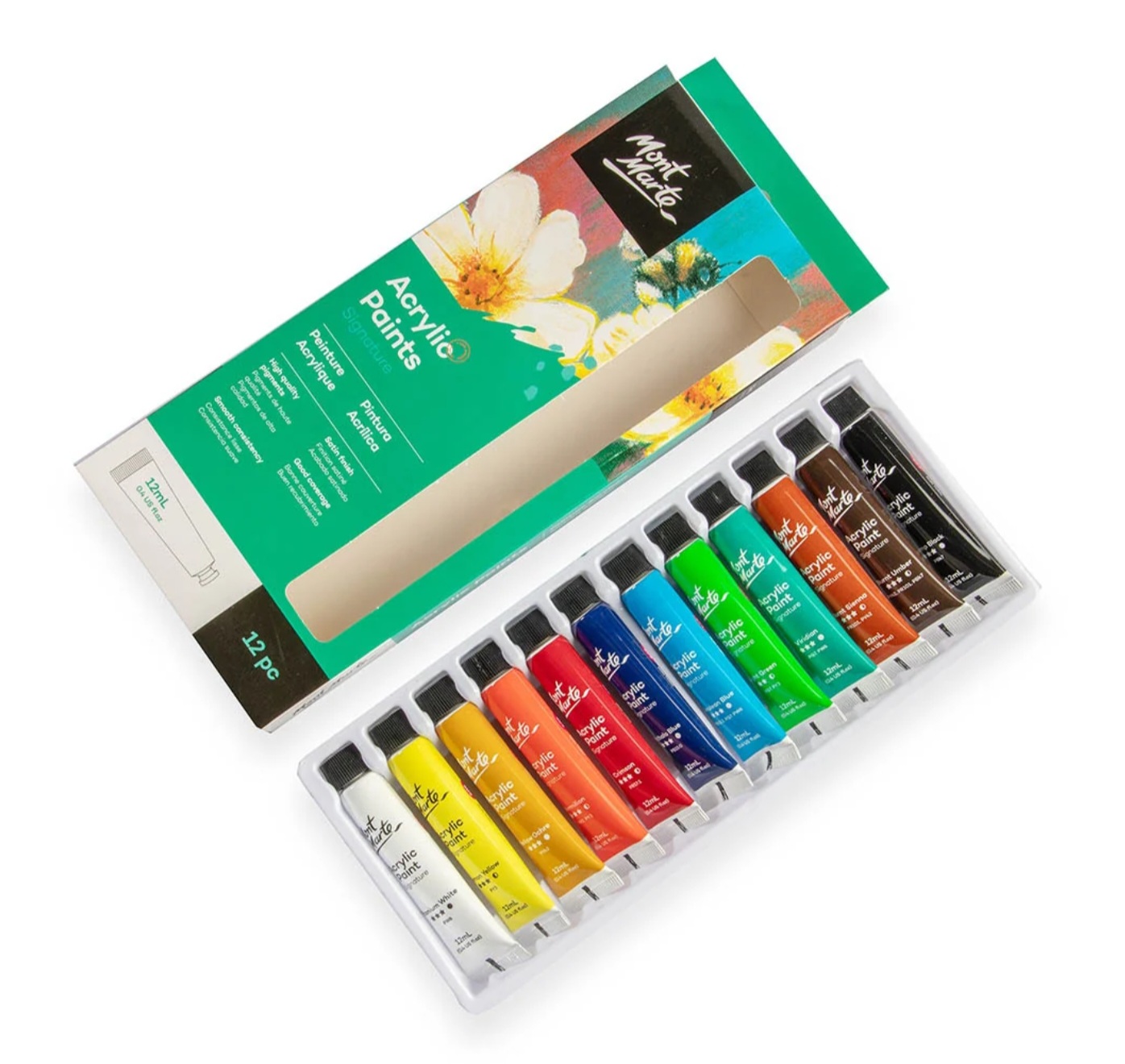 Mont Marte Acrylic Paints Signature 12pc x 12ml