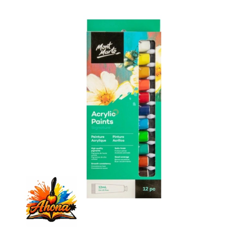 Mont Marte Acrylic Paints Signature 12pc x 12ml
