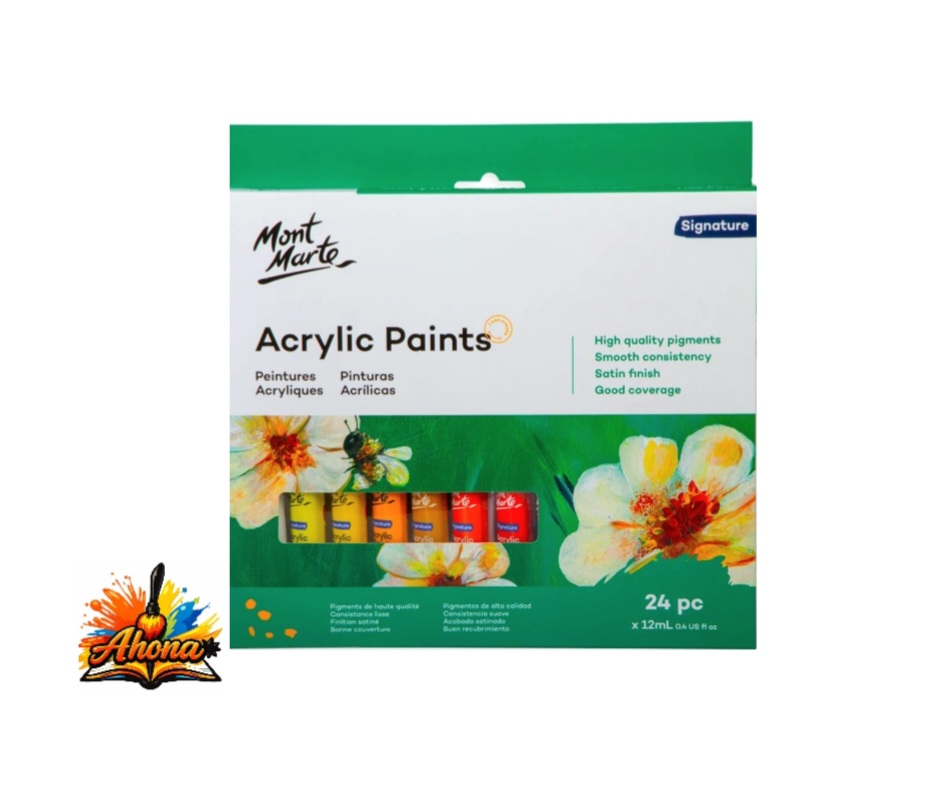 Mont Marte Acrylic Paints Signature 24 pc x 12ml (0.4 US