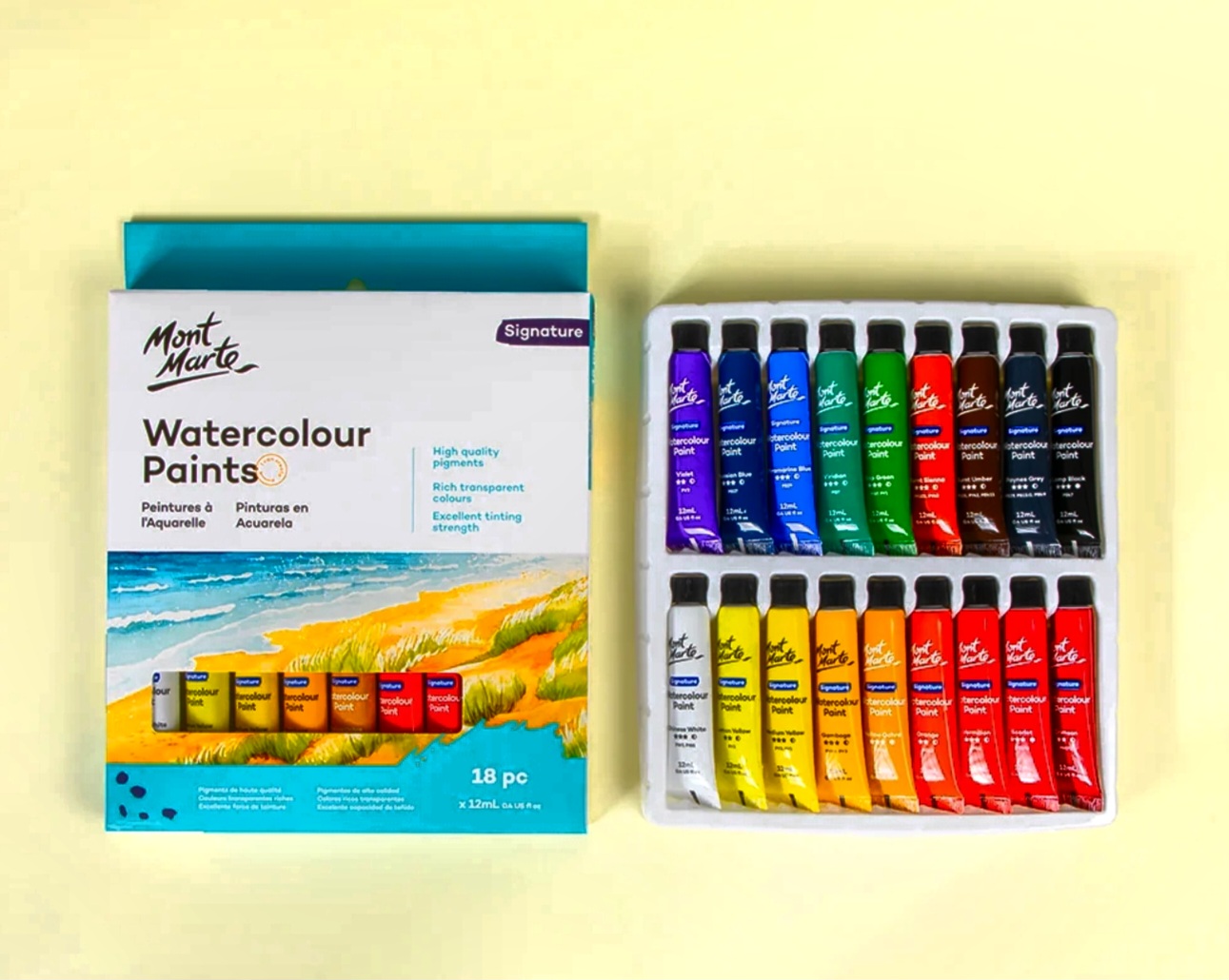 Mont Marte Water Paints Signature 18pc x 12ml (0.4 US