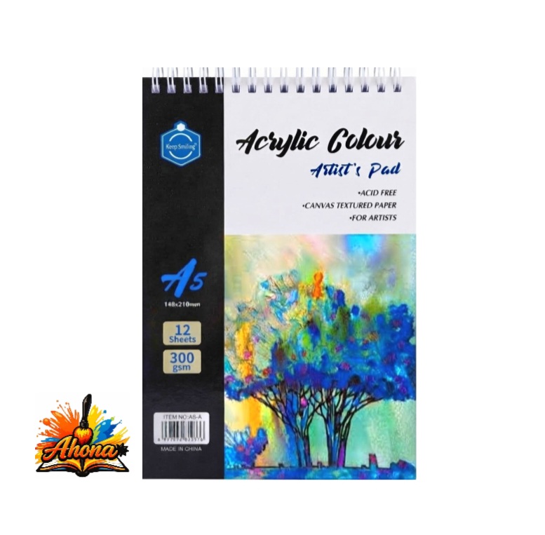 Keep Smling Artist's Acrylic Pad A5 Size (12Page) 300 Gsm