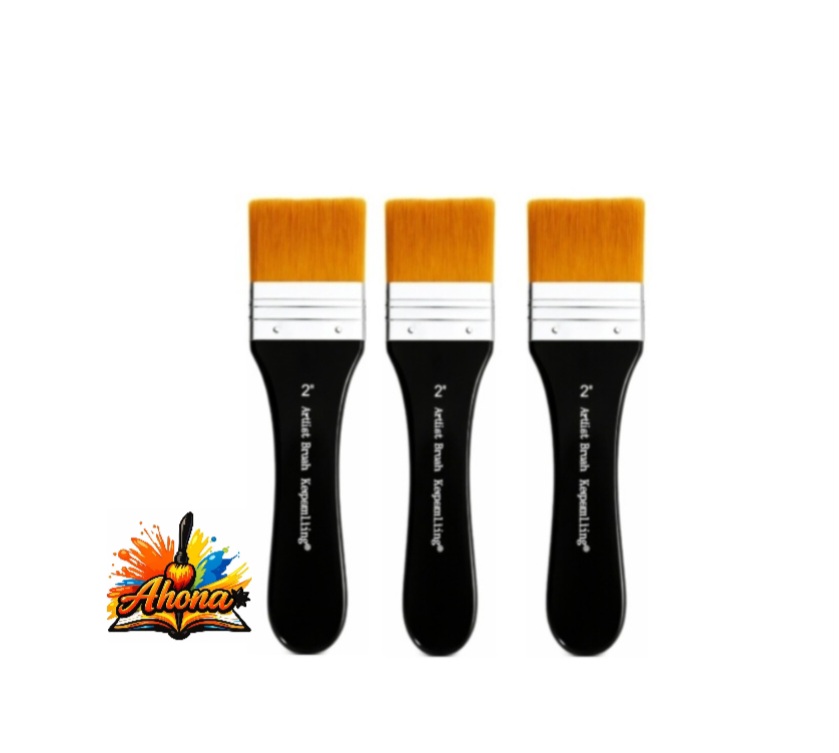 Keep Smling Gesso Brush( 2" ) 1 Pieces  (Black)