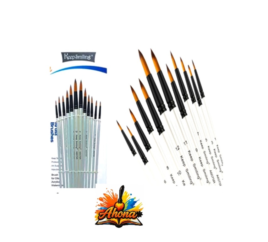 Keep Smling Artist Brush Set Of 12Picees A6075R