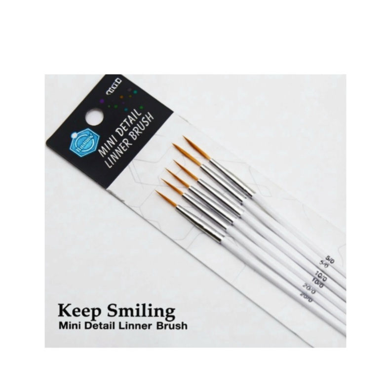 Keep Smling  Mini Detail Liner Brush 6Pcs Set