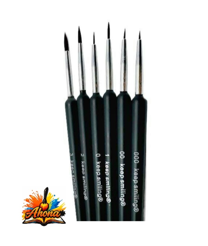 Keep Smling Detail Brush 6Pcs 0.00.000 (Black)